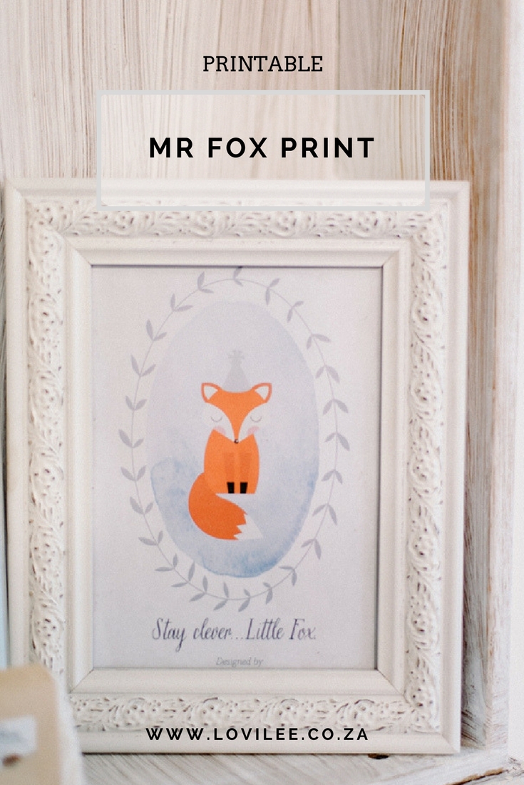 mr Fox print poster freebie