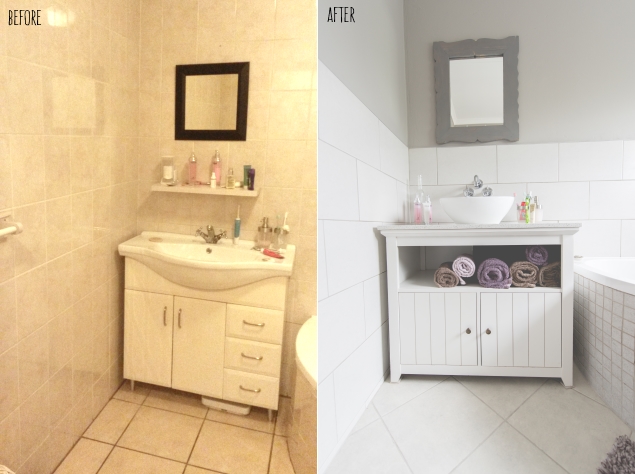 en-suite bathroom before & after