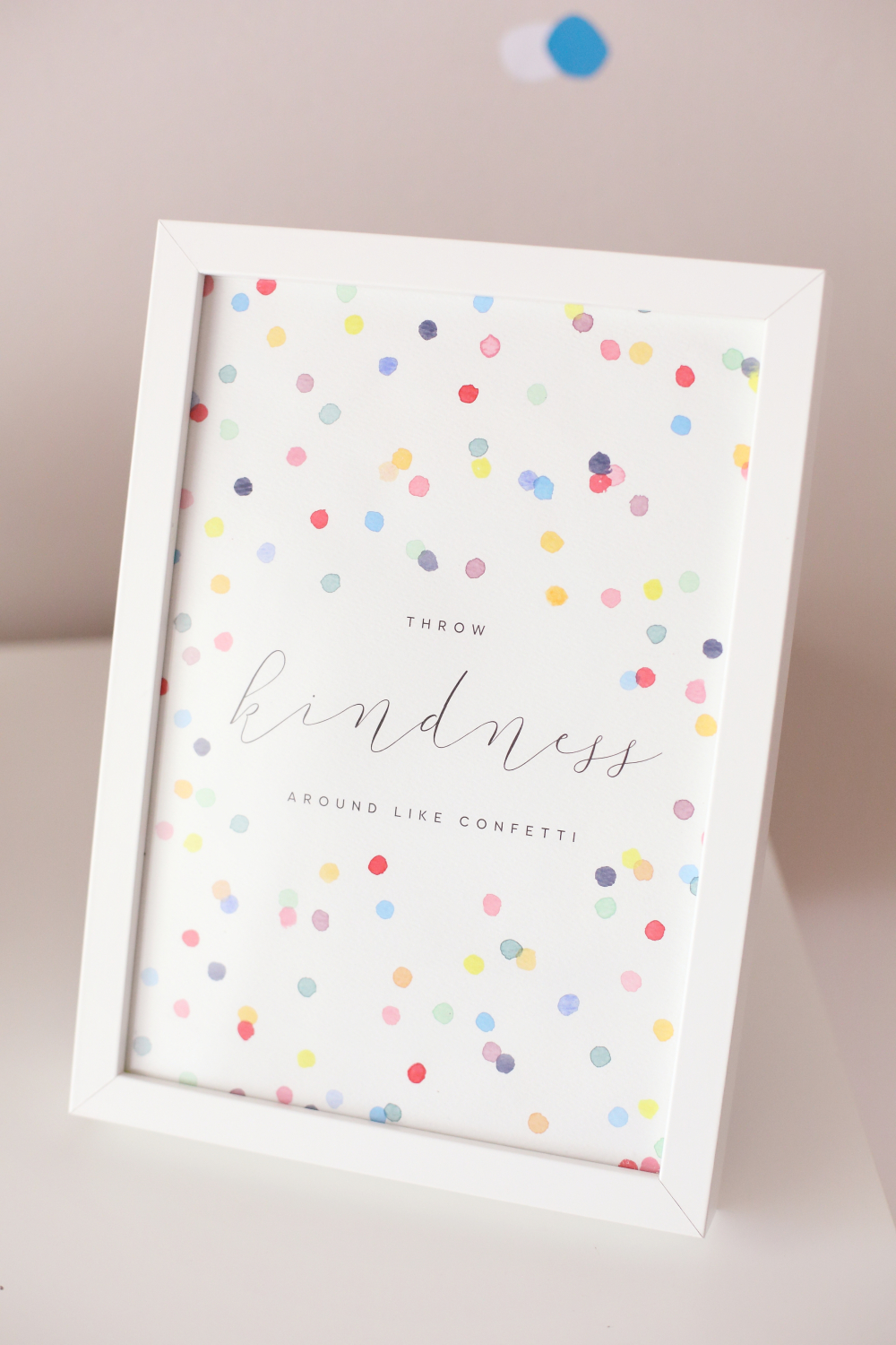 Watercolor dots added to an Etsy printable