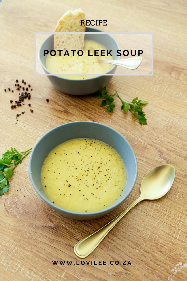 Potato Leek soup recipe by Lauren Kim Food Photography