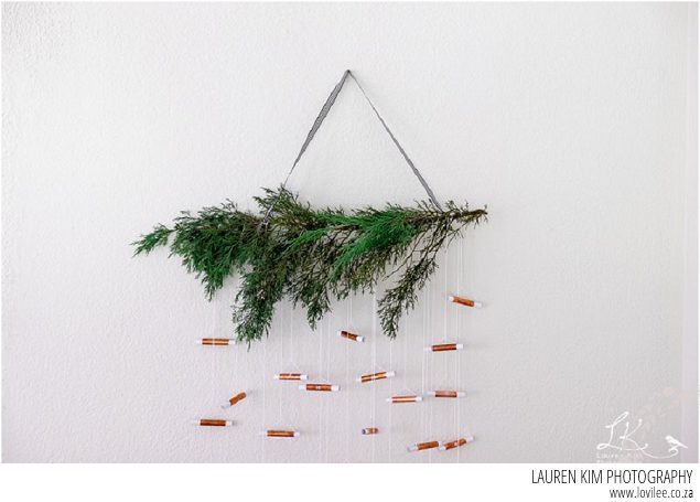 DIY copper pipe Christmas advent calendar