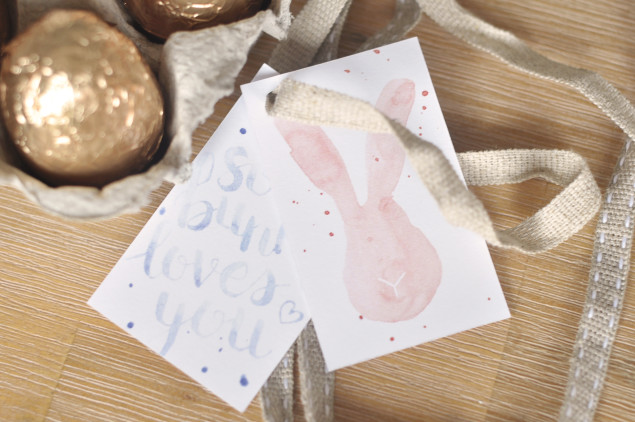 Watercolour Pantone Easter tags