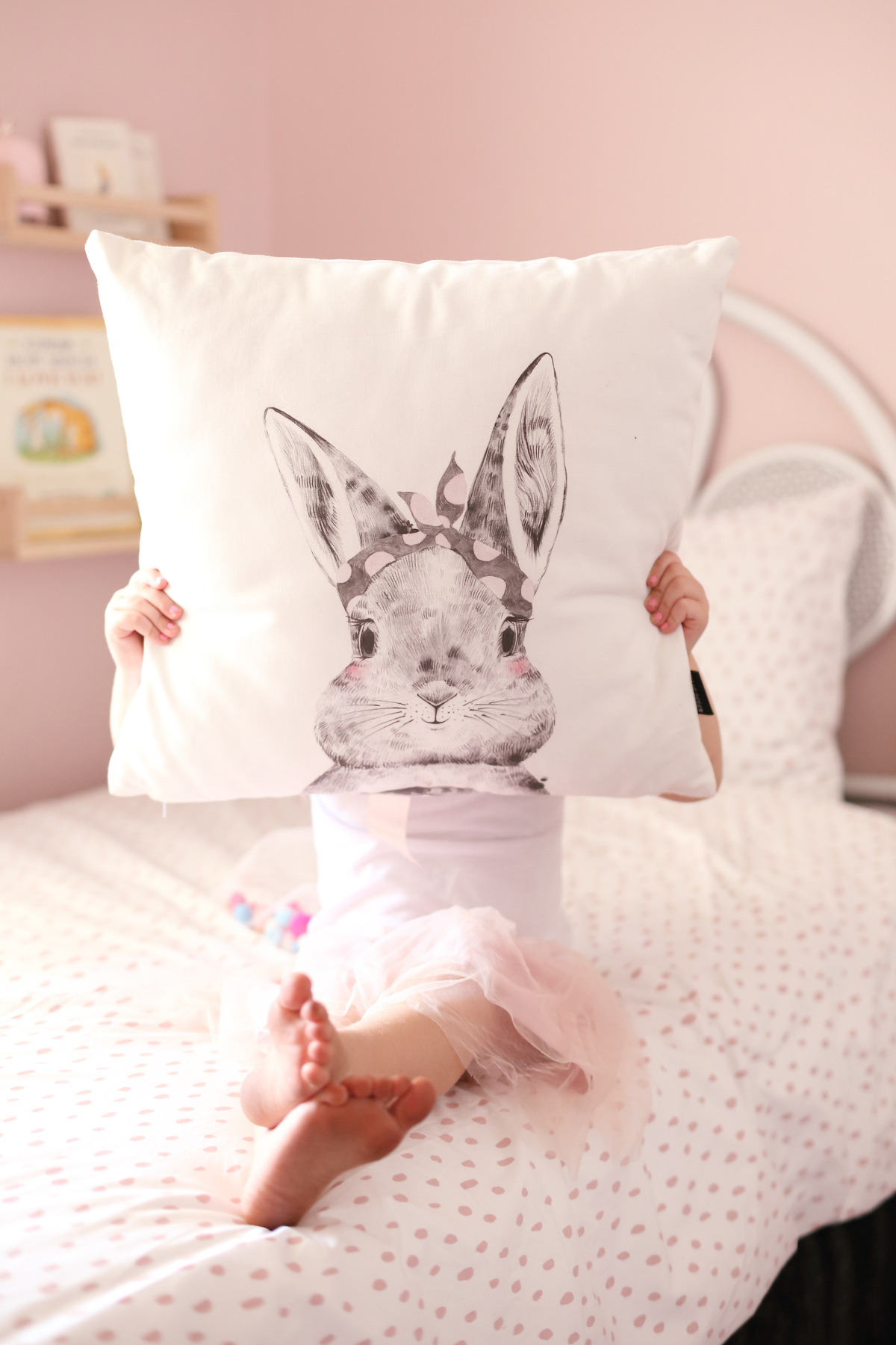 Hello Dolly Designs bunny cushion photographed by Hello Love Photography