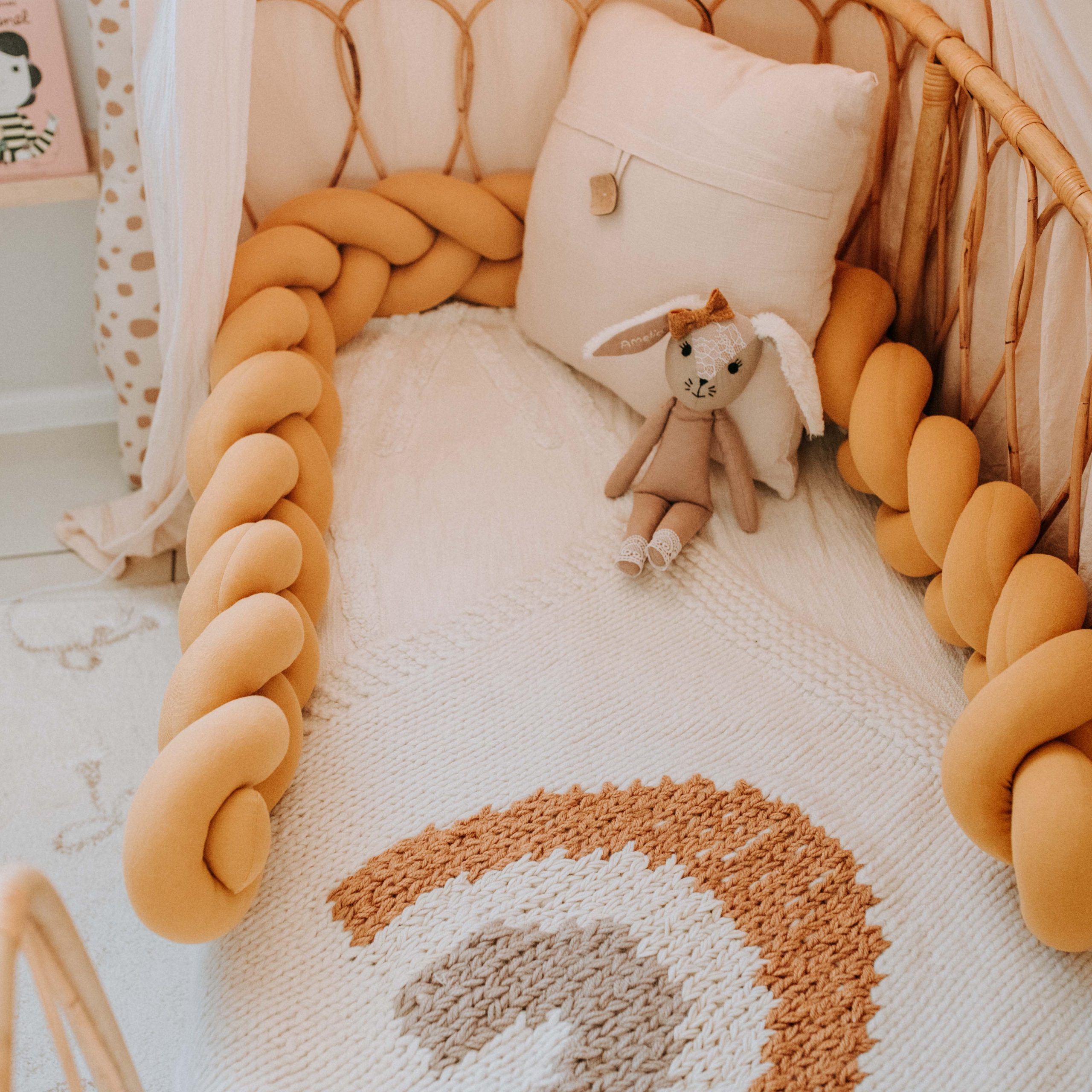 Braided Cot Bumper by Raising Wildlings Shop