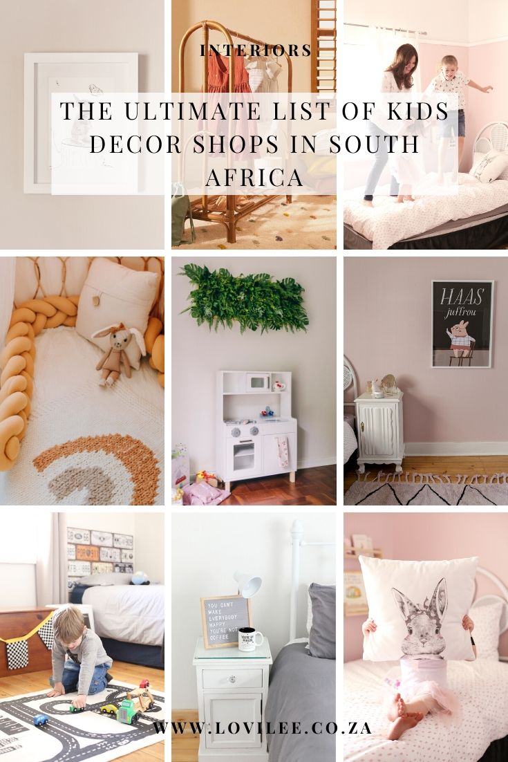 The ultimate list of Kids Decor Shops in South Africa