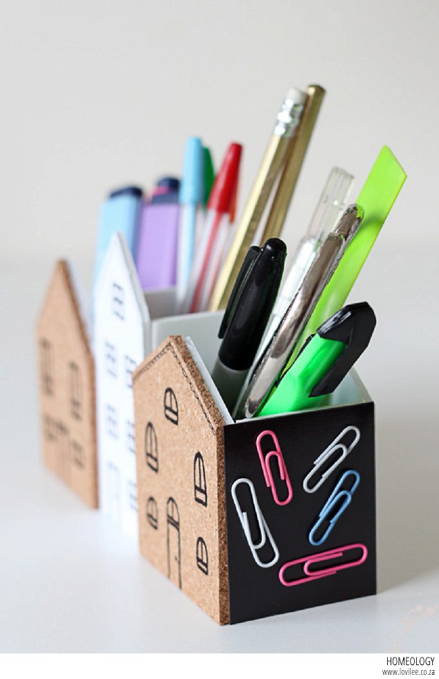 DIY desk organiser