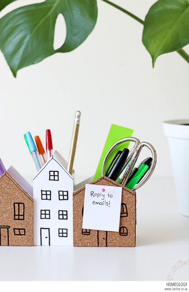 DIY desk organiser