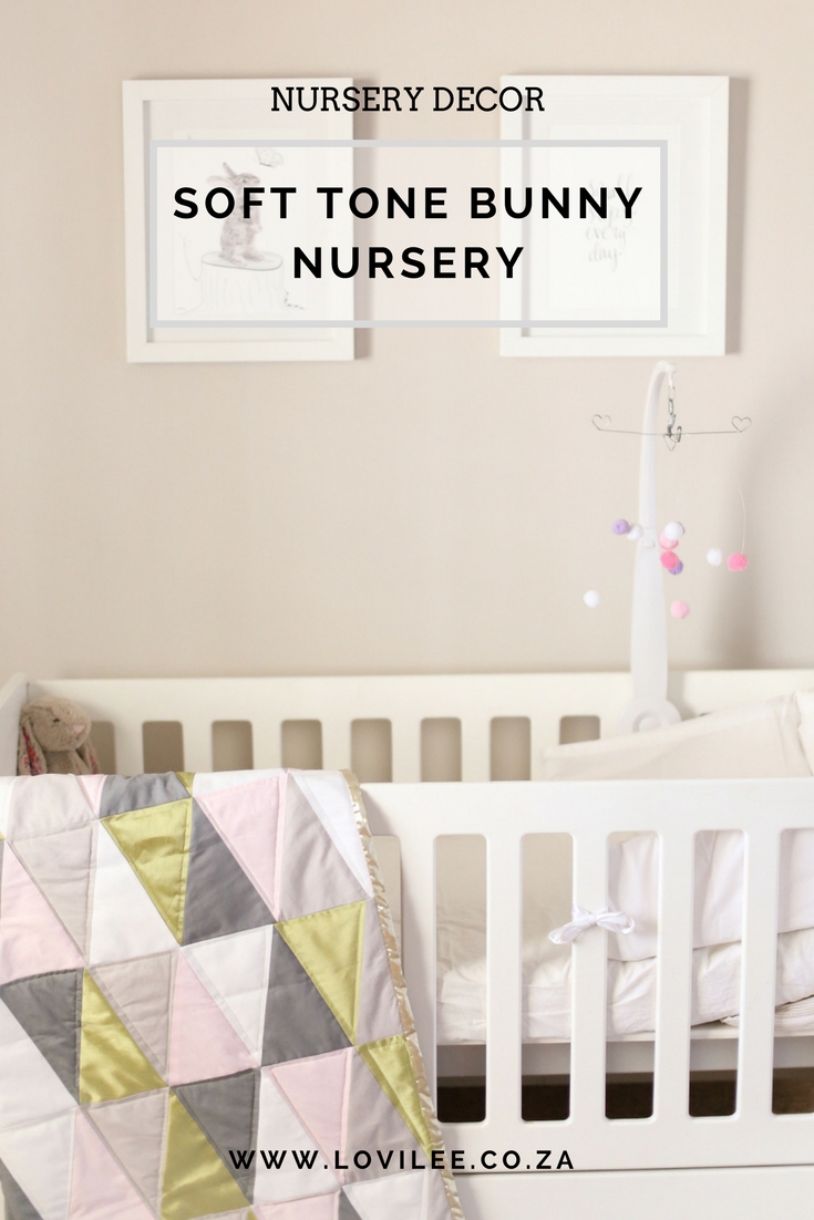 soft tone girls bunny nursery decor