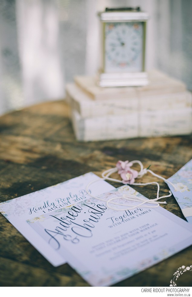 Floral wedding invitation by Creative Genie