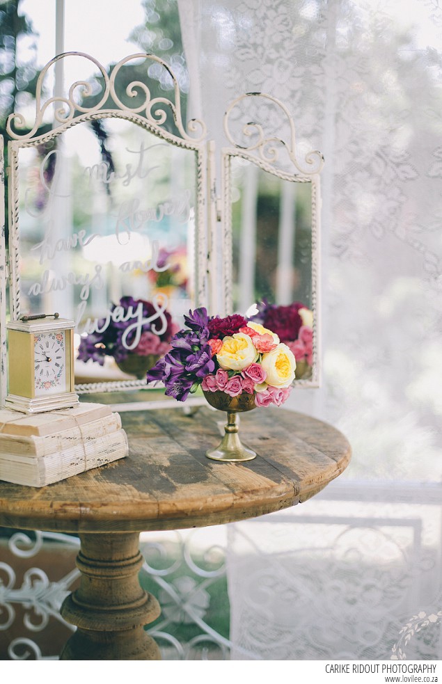 Wedding guest book table