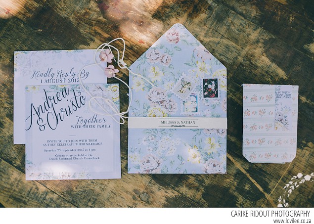 Floral wedding invitation by Creative Genie