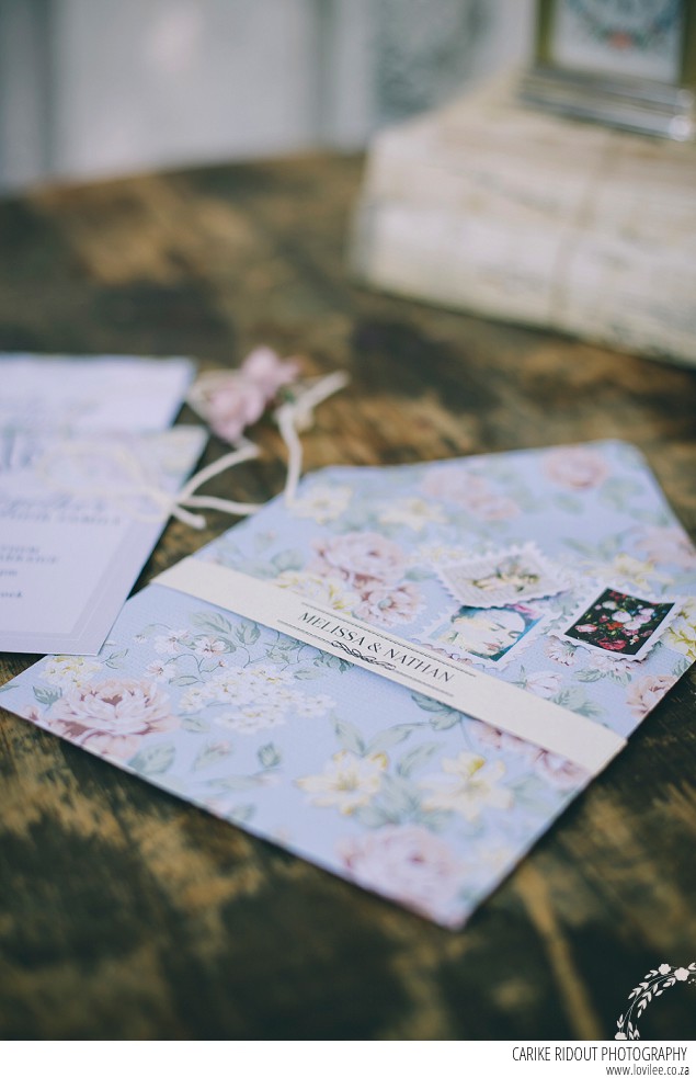 Floral wedding invitation by Creative Genie