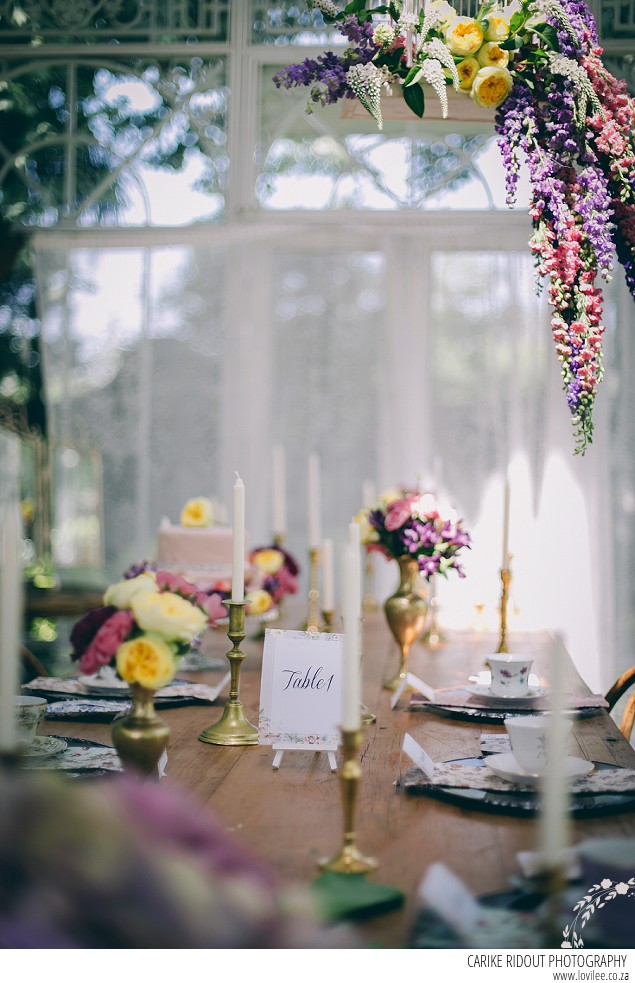 Florals & Frills Bridal Styled Shoot tablescape