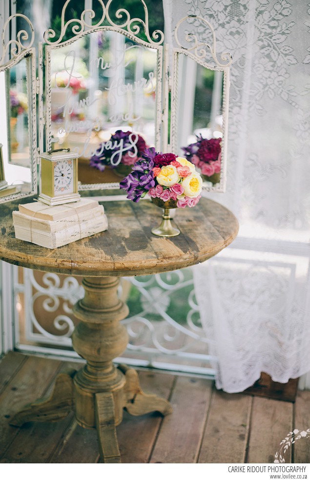 Wedding guest book table