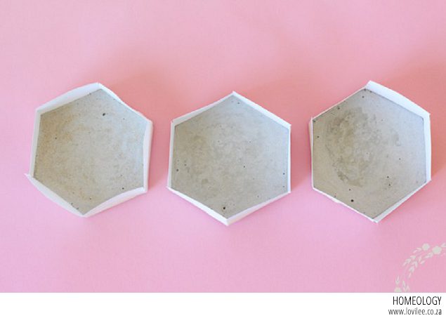 DIY cement coasters