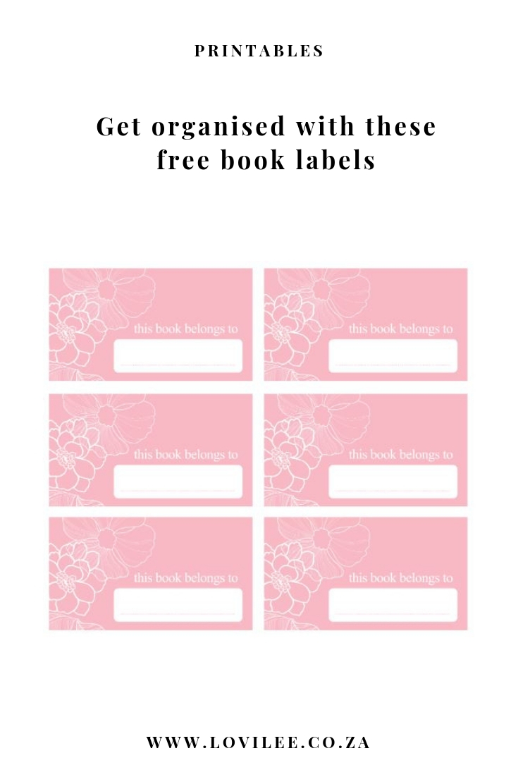 Download these book label printables by M.Studio