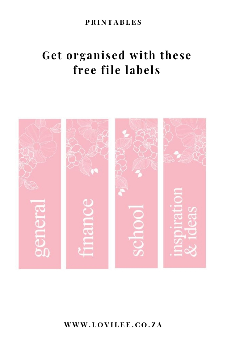 Download these free file label printables by M.Studio