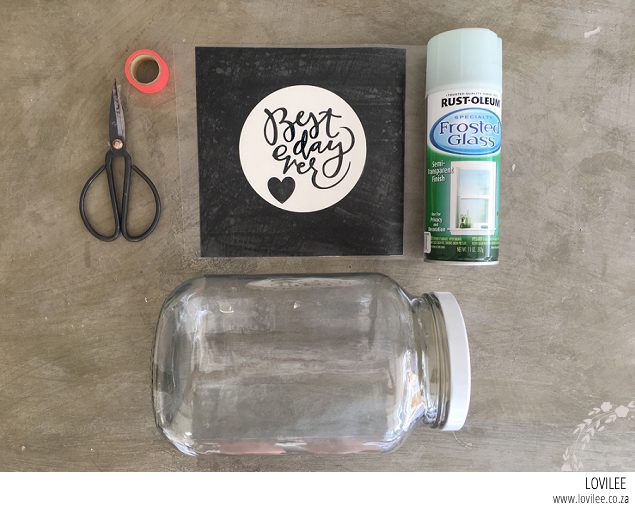 DIY Frosted Glass bottles