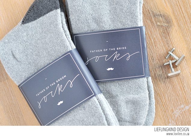 Free sock label printable for the groom and his men