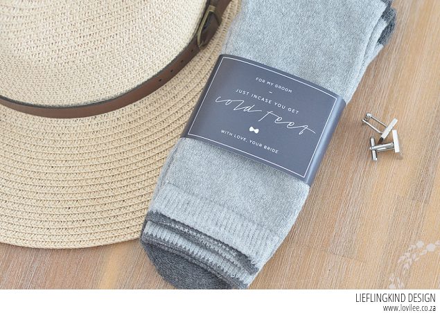 Free sock label printable for the groom and his men