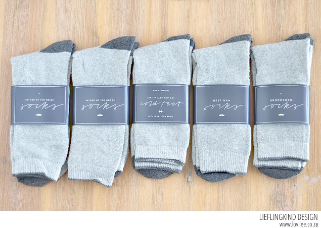 Free cold feet sock label printable for the groom and his men