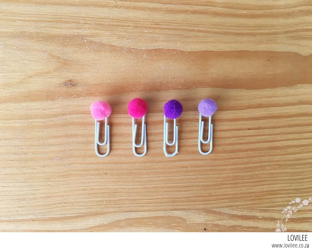 Pom pom paperclips