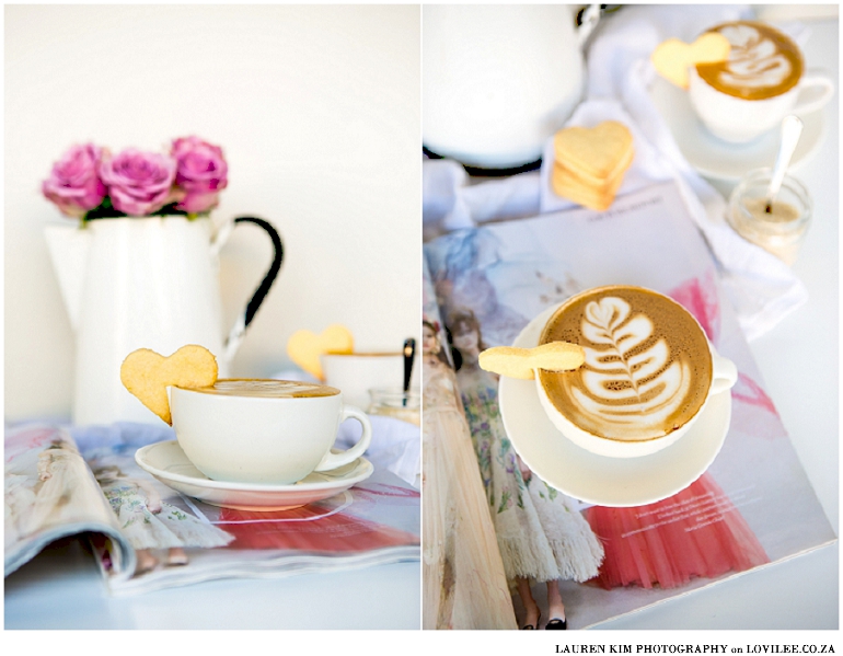 coffee mug heart biscuits