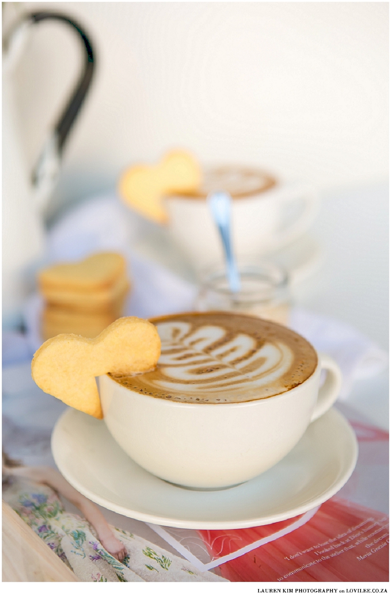 coffee mug heart biscuits