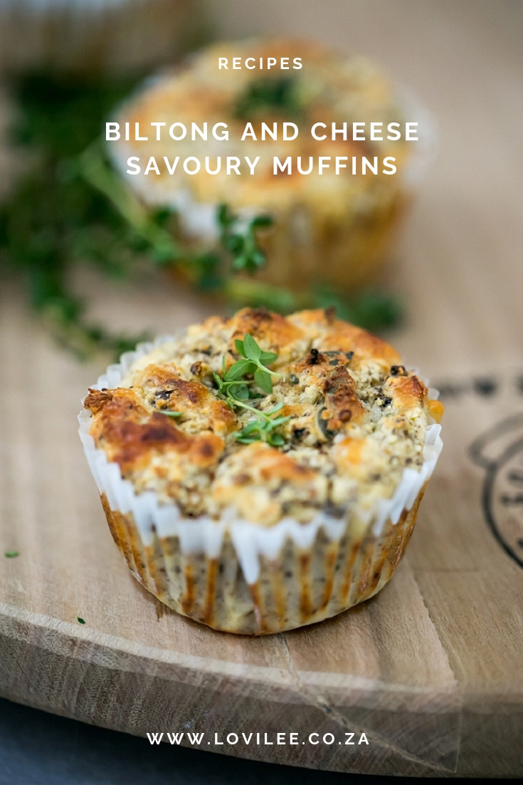 Biltong and cheese savoury muffin recipe