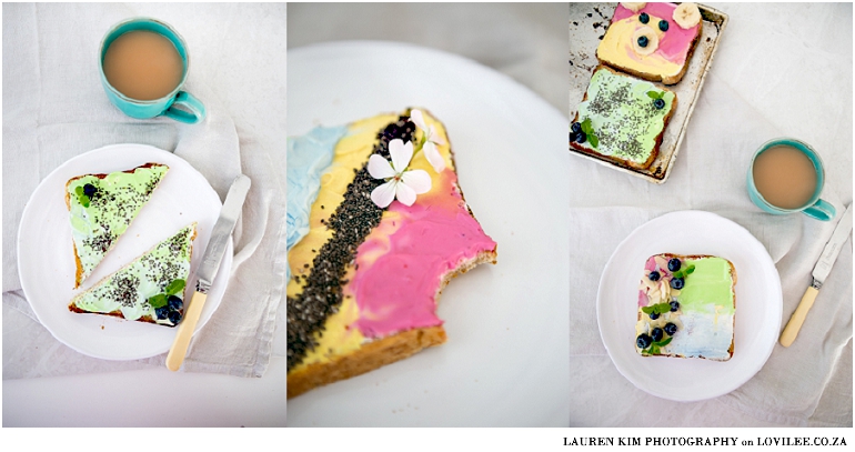 Unicorn Toast recipe by Lauren Kim Food Photography