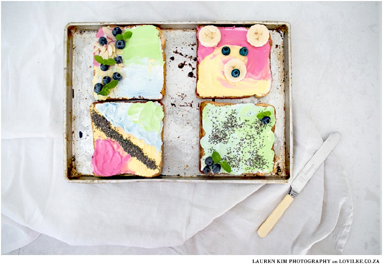 Unicorn Toast recipe by Lauren Kim Food Photography