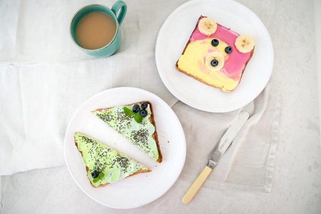 Recipes for kids - Unicorn Toast recipe by Lauren Kim Food Photography