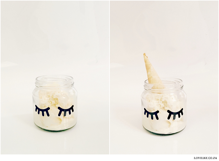 Unicorn ice-cream in a jar Step 2 and 3