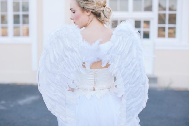 Romeo & Juliet styled shoot with angel wings