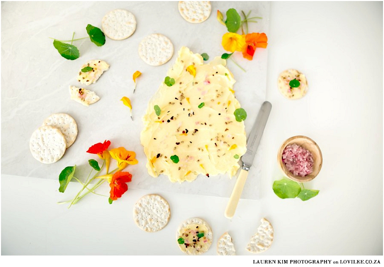 Summer recipes - floral spiced butter by Lauren Kim Food Photography