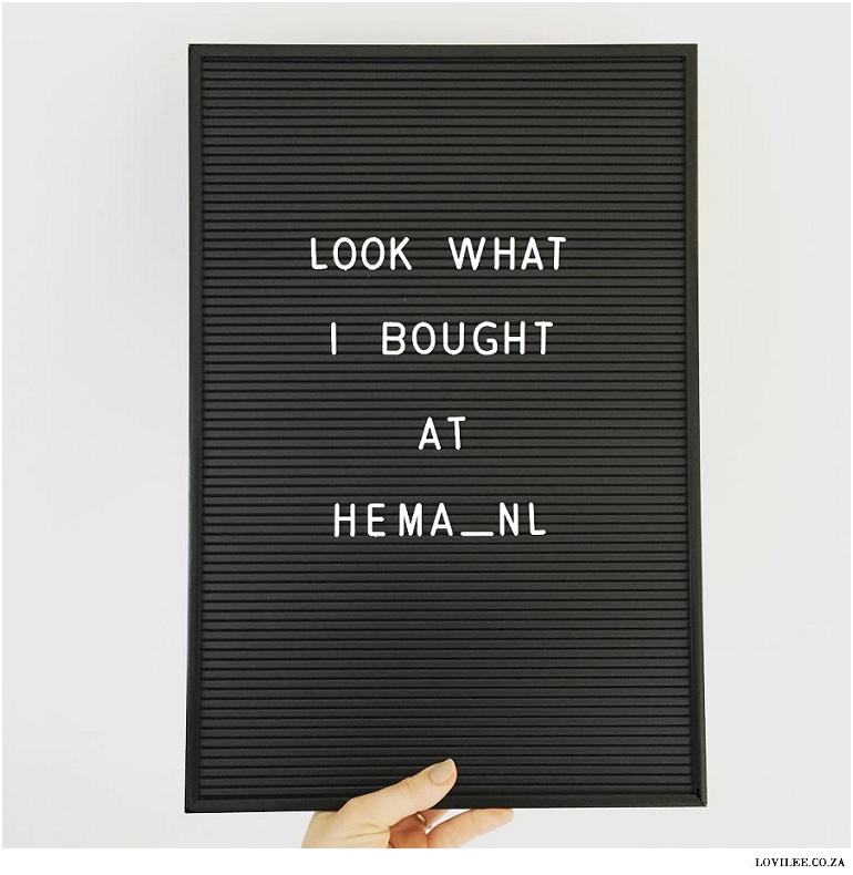 Hema letterboard