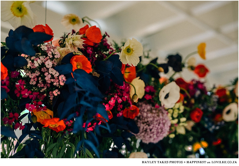 Colourful wedding flowers