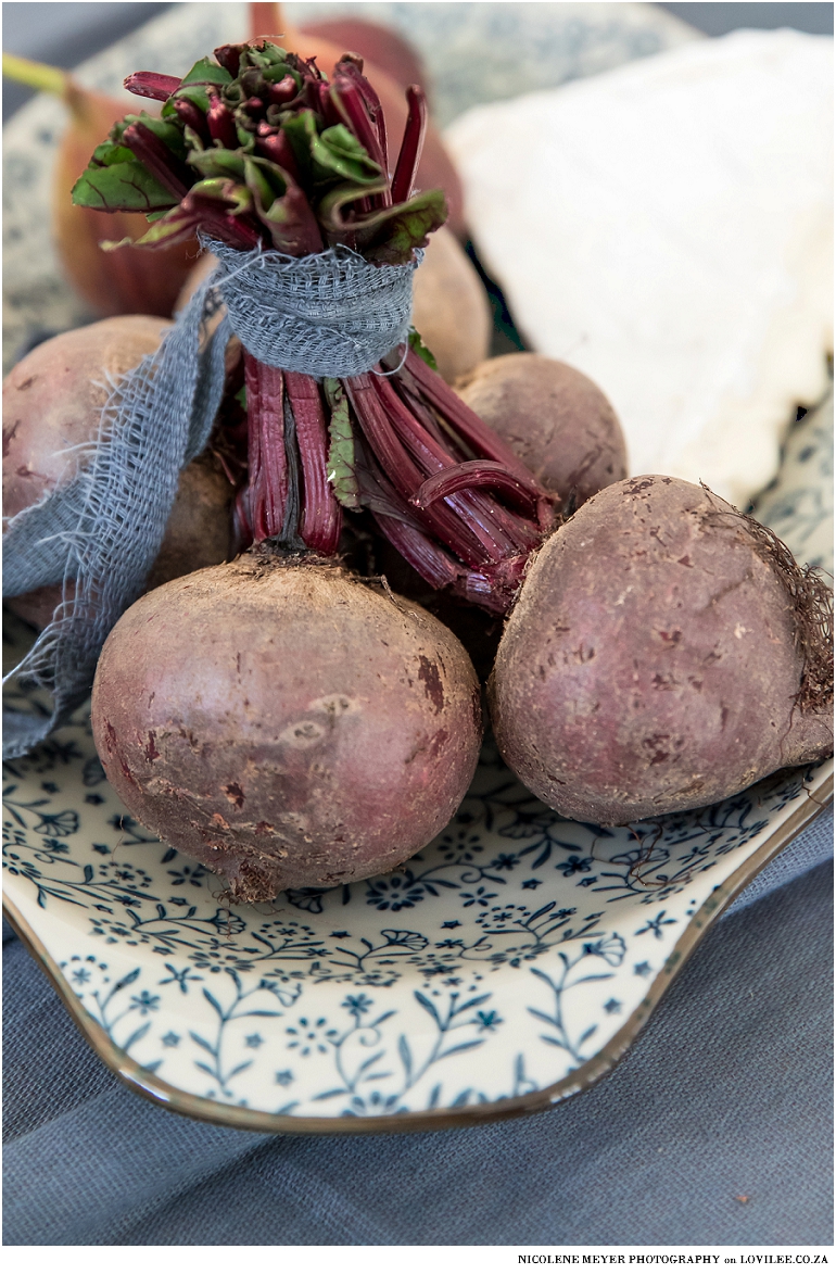 Beetroot wedding table decor