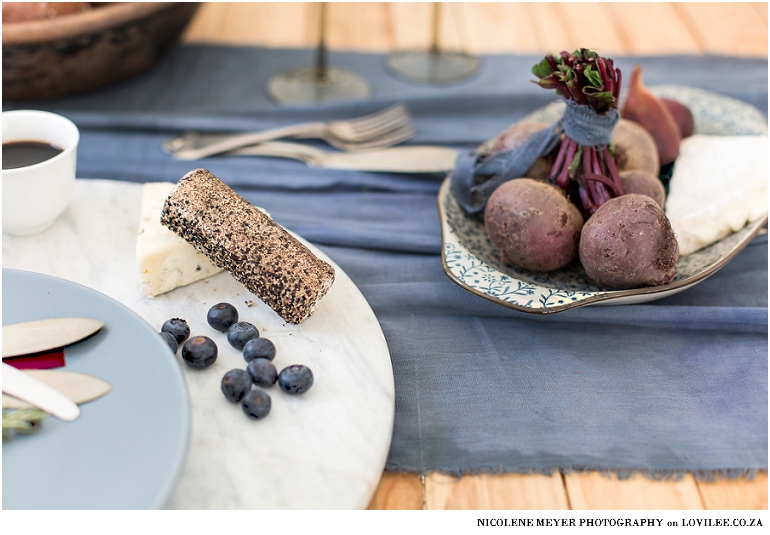 Beetroot wedding table decor