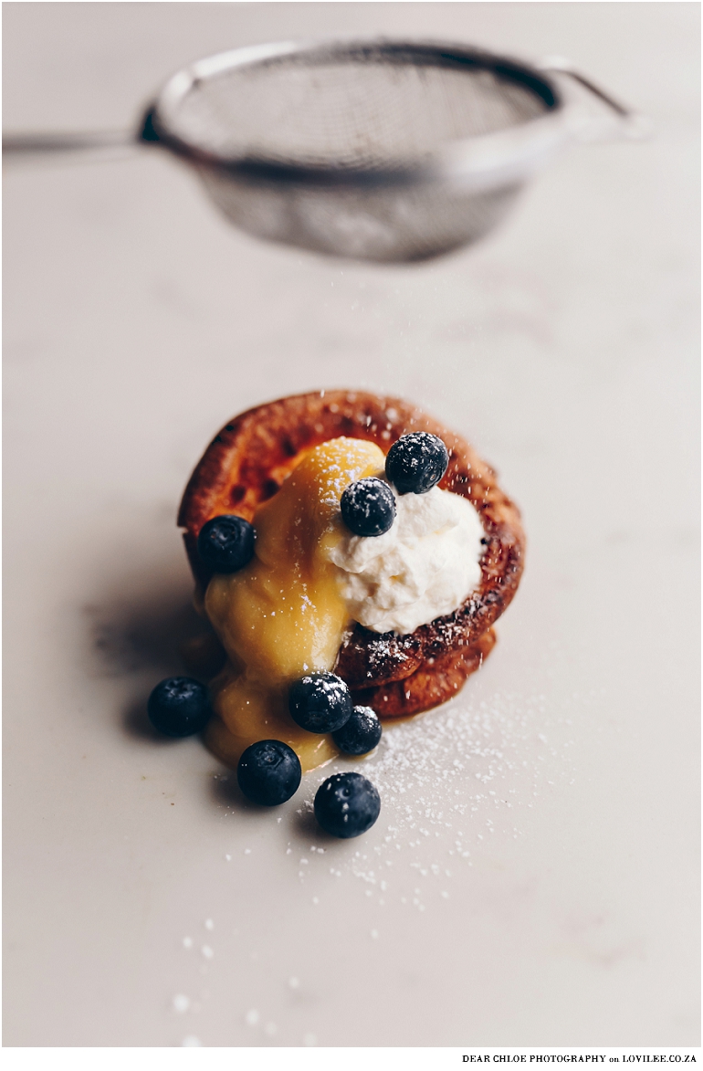 Blueberry and lemon curd Dutch baby recipe