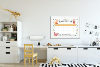 Chore chart in fox design
