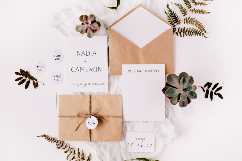 Minimalist Wedding invitation