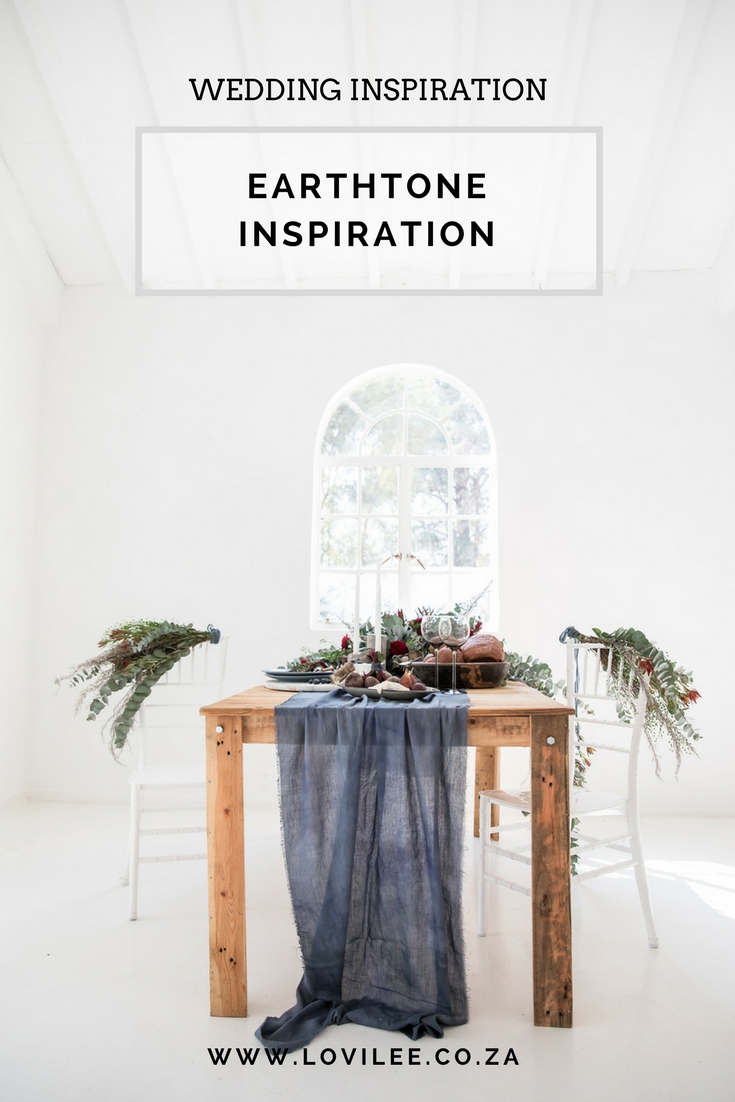 Earthtone wedding decor styled shoot