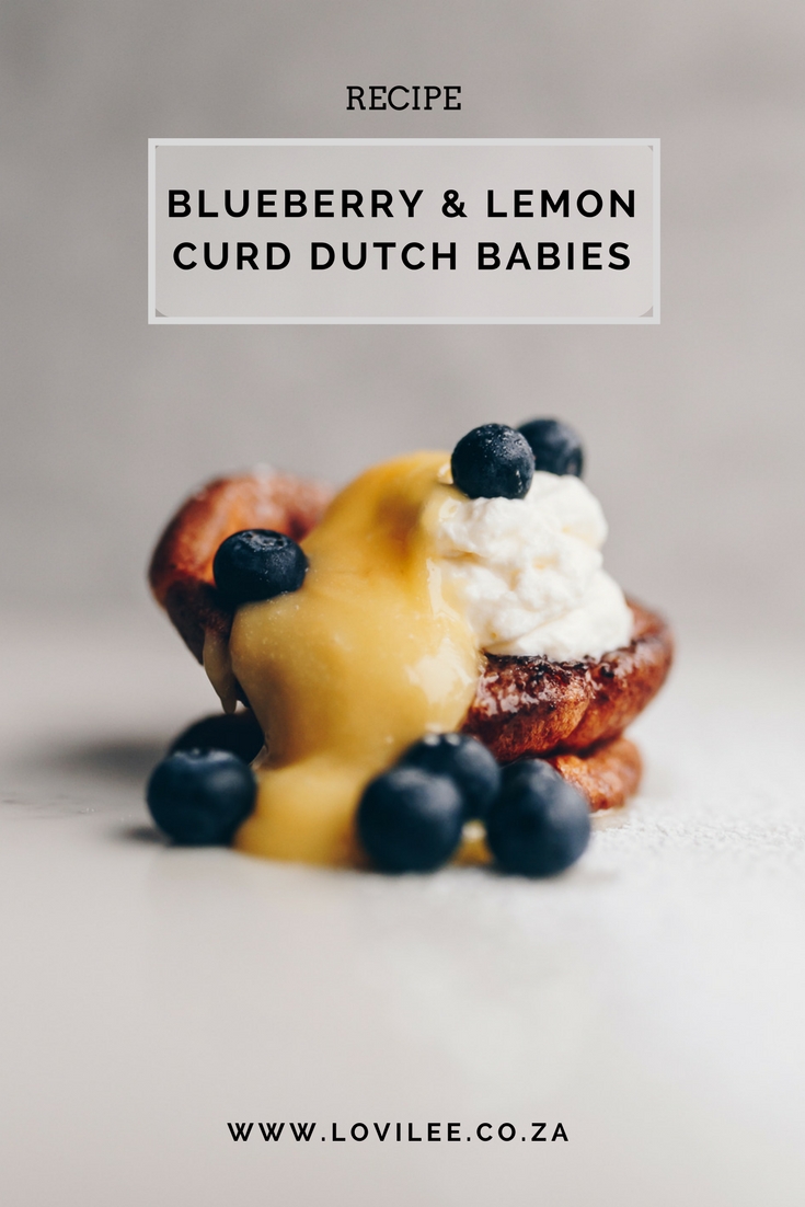 Blueberry and lemon curd dutch baby recipe