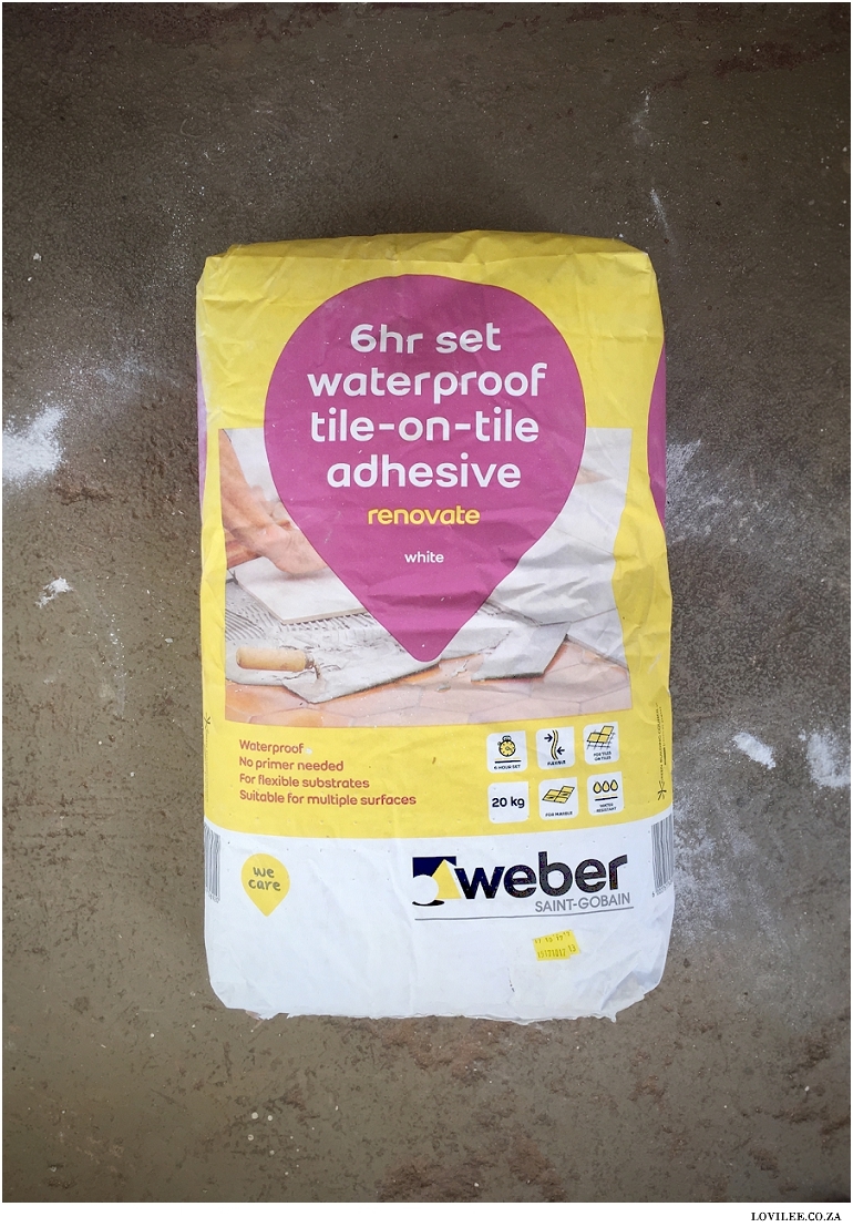 Renovate Tile adhesive by Saint-Gobain Weber