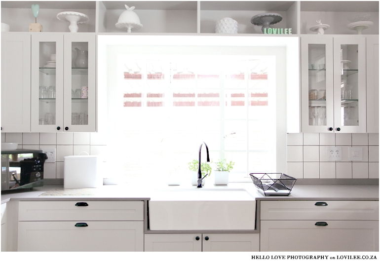 Modern country style kitchen with butler kitchen sink