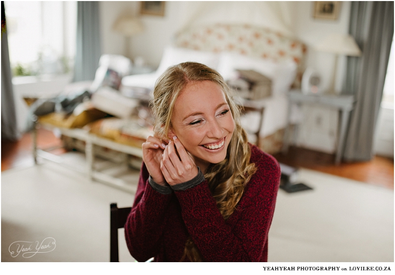 Bride getting ready