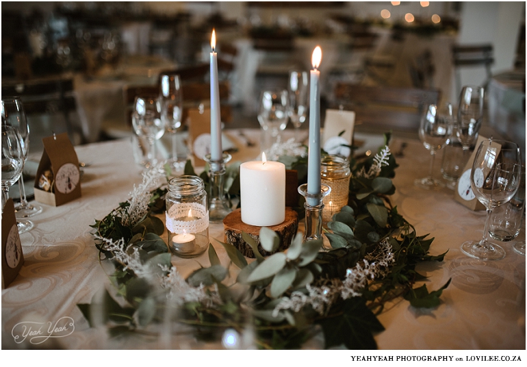 Natural, soft tone wedding palette reception table decor