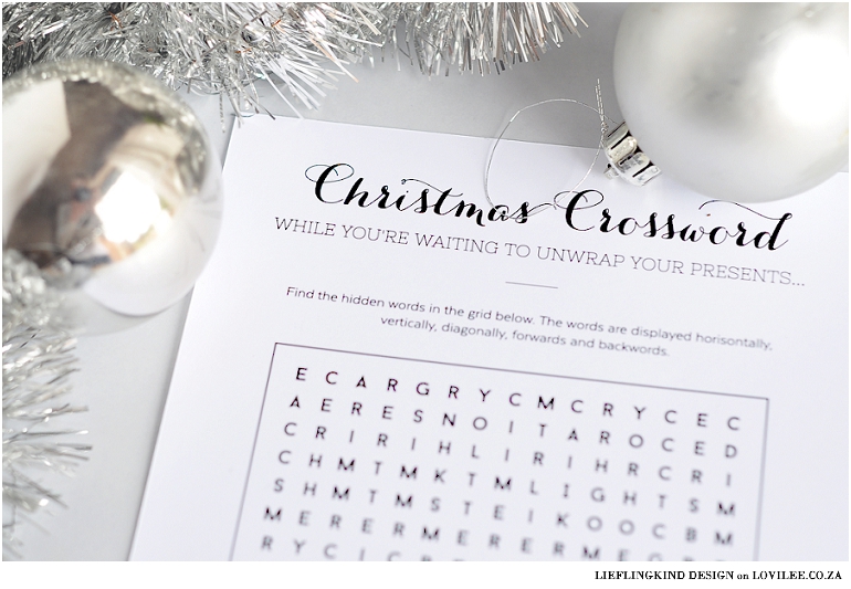 Christmas Game Word search