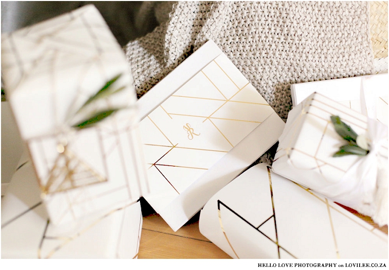 Gold foiled wrapping paper